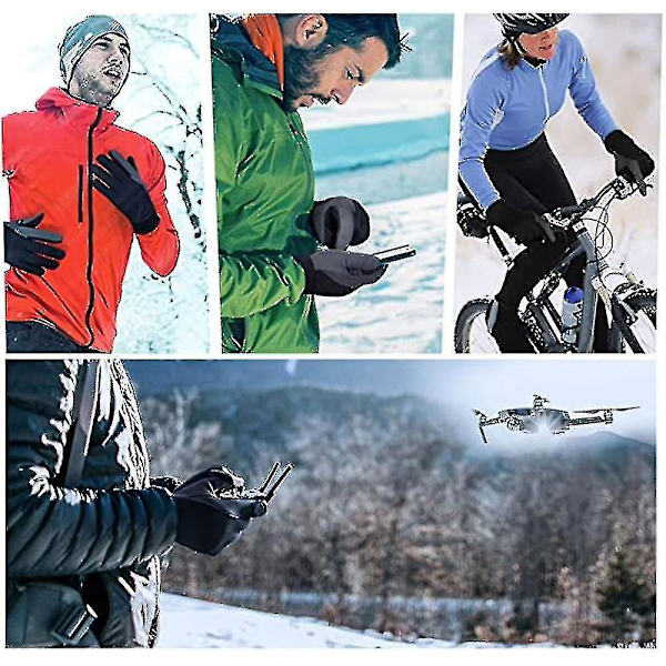 Vinter termiske handsker Mænd Kvinder Touch Screen Opvarmet Handske Hænder Varme Til Vandring Kørsel Løb Cykel Cykling Style 5