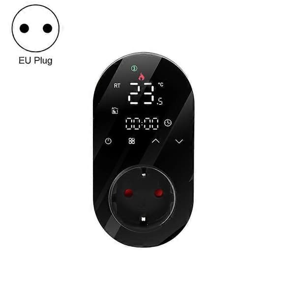 BHT12-E Plug-in LED-termostat utan WiFi, EU-kontakt Black