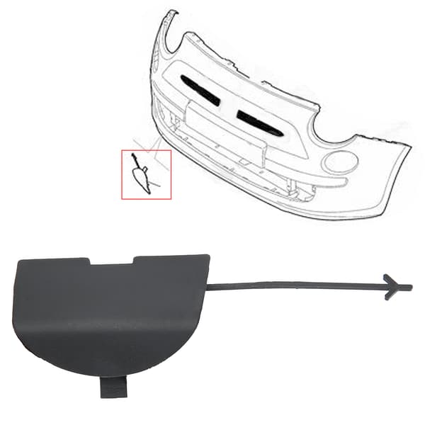 Fiat 500 2007 2015 Frontfanger Slepekrokdeksel Umalt 735456794