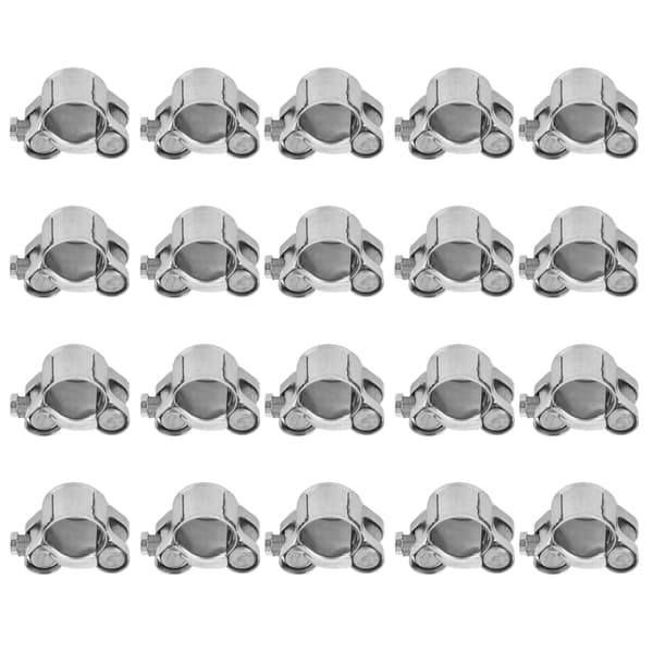 Minifjäderklämmor i rostfritt stål, 20-pack, 23-25 mm