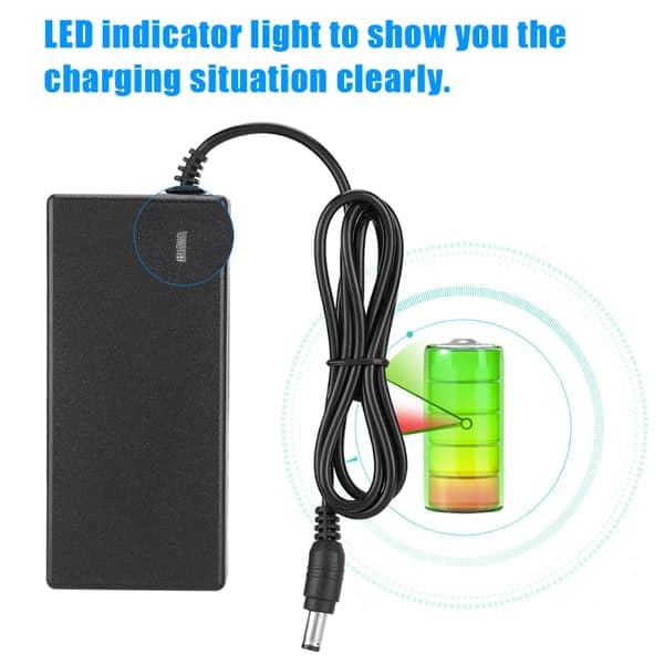 25.2V 2A EU-plugg strømadapter med LED-indikator 100-240V[ht]
