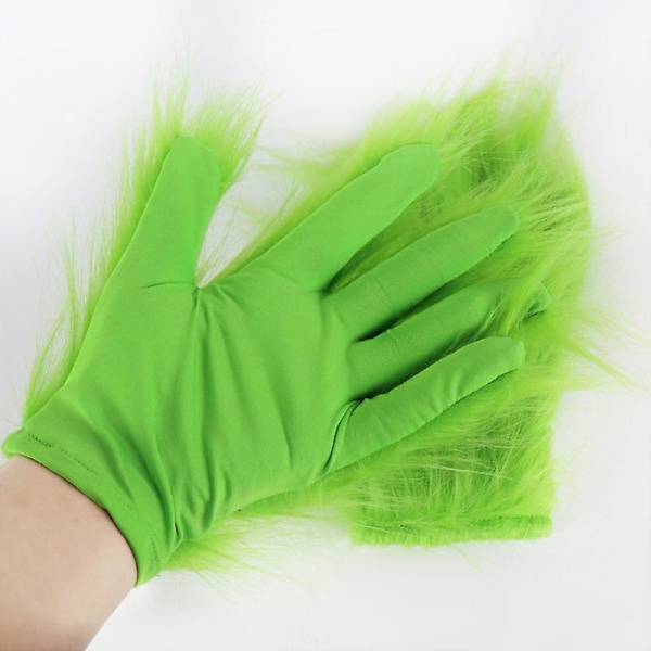 vihreä kalapää lateksipäähineet halloween christmas cosplay Gloves