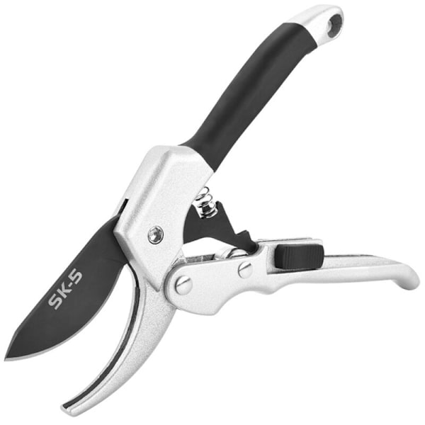 Hagesakser rett blad i stål og titan. Blomstersaks Cutting Bypass Tørr ved. Ergonomiske håndtak