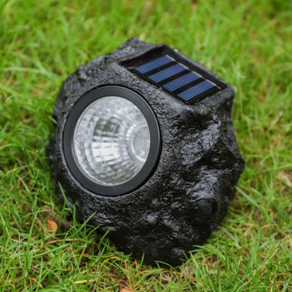 Sten Solar Lampe LED Solar Resin Lanterne Plæne Light Rock Spotlight Vandtæt Simulering Simulering Stenlampe til Outdo