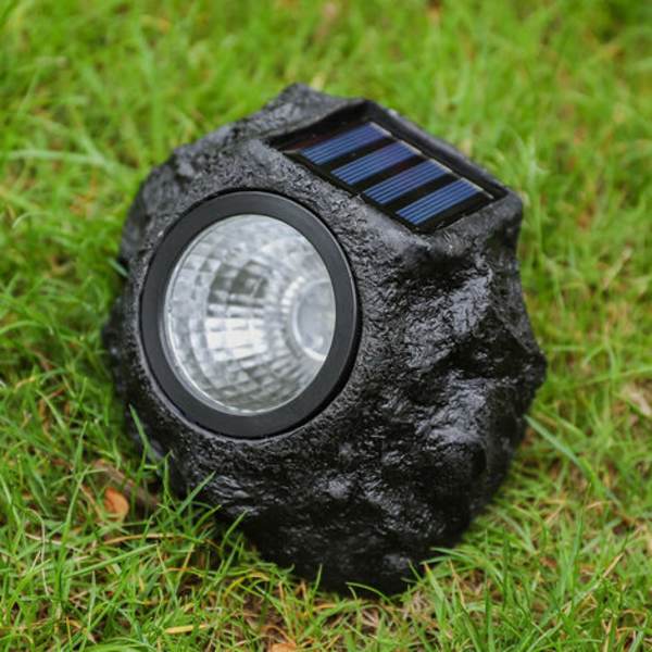 Stone Solar Lamp LED Solar Resin Lanterne Plen Light Rock Spotlight Vanntett Simulering Simulering Stone Lamp for Outdo