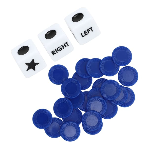 Left Right Center Terninger Klassisk spil Plast Left Right Center Terningespil Kit til Fest Hjem