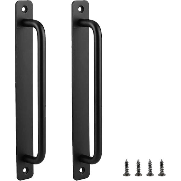 2 stk knott dørhåndtak, laget av aluminiumslegering, egnet for skap, skuffer, toalettbord (svart, hullavstand: 16