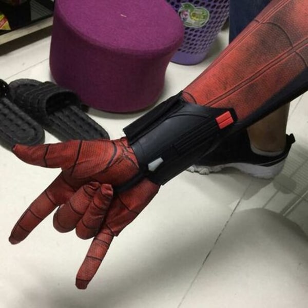 par håndleddsbeskyttere Spiderman Homecoming Spider-man Peter Web Shooter Toy Cosplay Prop