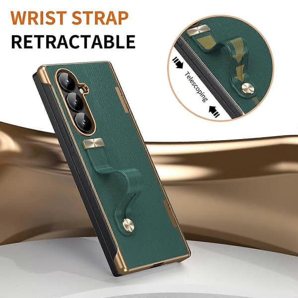 Infällbart handledsband osynligt stativ telefonfodral Green For Galaxy Z Fold7