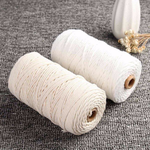 Cotton Natural Cotton Rep, Bomullsgarn Macrame