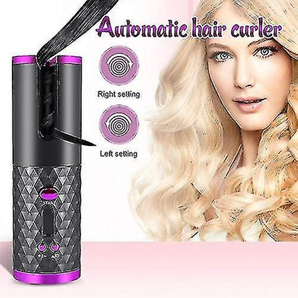 Sladdlös automatisk hårrullare med LCD-skärm pink