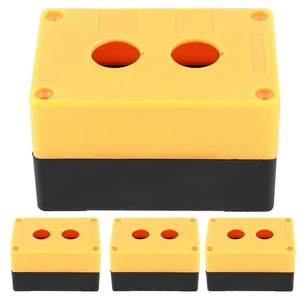 4 stk. dobbelthulls bryterknappboks vanntett nødstoppbryter kontrollboks 22 mm BX1‑22