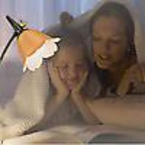 Uppladdningsbar LED-lampa Kvinnlig hjärtblomma Fågel Touch 3-stegs dimbar bordslampa (blå)