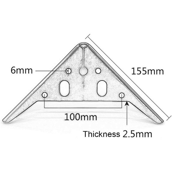 4 x 15 cm sorte trekantede bordben, DIY metalmøbelben til skabe, sofaer, sofaborde, tv-skabe og andre møbelben,