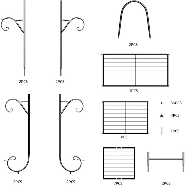Wisfor Metal Plant Stand, Trädgårdshyllor, 9 växtställ i våningar