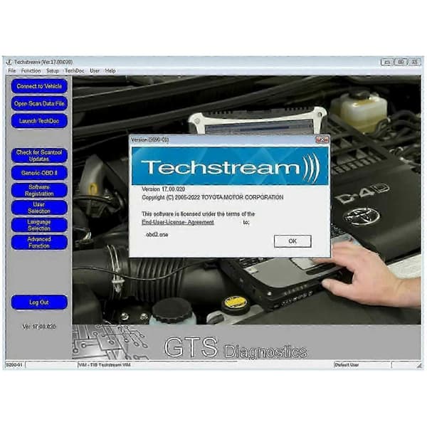 2025 Toyota Diagnostisk Kabel Techstream V18 J2534 Scanner Adapter til TIS Techstream V18.00.008[ht]