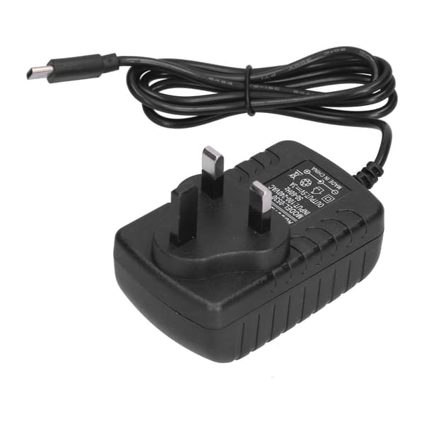 ABS strømforsyningsladeradapter nettbrett erstatning for Raspberry Pi 4 UK-plugg 100-240VAC