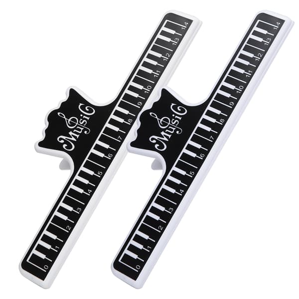 2 stk. Musikbog Sideholder Plastik Nodeark Klips Instrument Performance Tilbehør Gul Sort