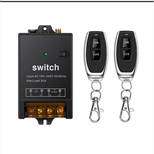 Trådløs fjernkontroll 433 One Way Smart Wireless Switch Svart