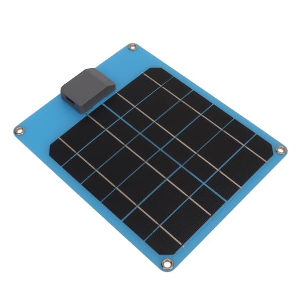 5W 5V Monokrystallinsk Solcellepanel Batterilader for Bil Båt Tilhenger RV Blå