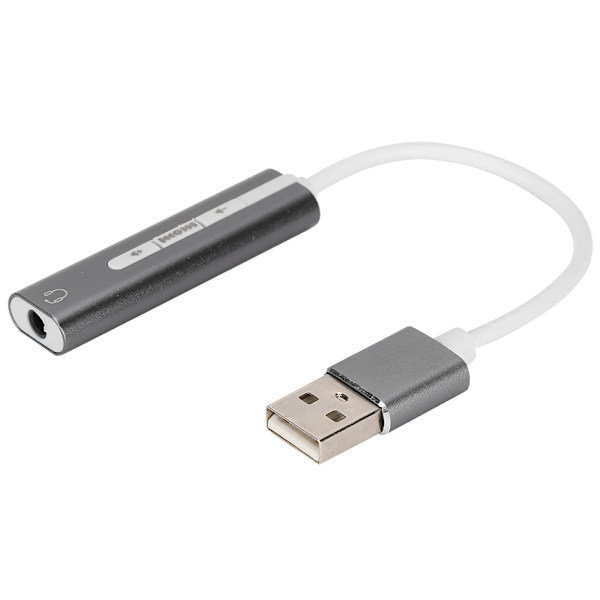 USB Lydkort Aluminium Legering Ekstern Computer Lydkort til Alle Computersystemer 7.1 Stereo