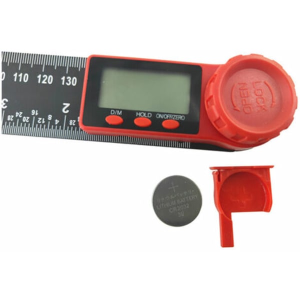 Digital vinkelgradient, 2 i 1 digital gradskiva, stor LCD-skärmslinjalmätverktyg, 360° elektronisk goniometer,