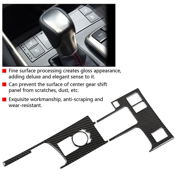 2PCS Kolfiber Växelpanel Kåpa Trim för Lexus IS250 IS300 2013-2018