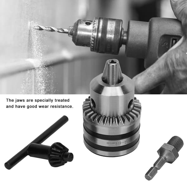 Nyckeltyp Borrchuck med Hex Adapter 3.0-16MM 1/2-20UNF Adapter Set