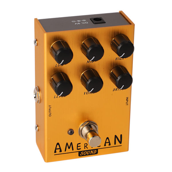 Elgitarr Effekter Drive Pedal Effektor Simulerar Gitarrdistorsion och Overdrive-effekter AN 34 Guld