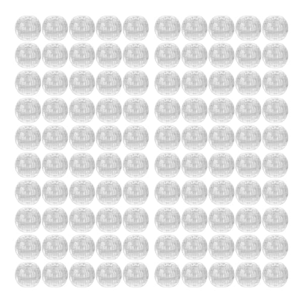 100 stk. Hårfletteperler Plast Store Hull 12mm Dreadlocks Hårfletter Transparent