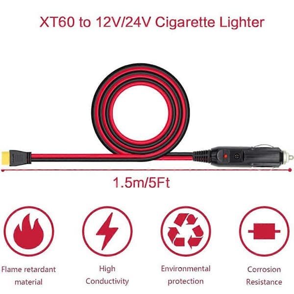 Biloplader til XT60 12V 24V Ladekabel til[ht]