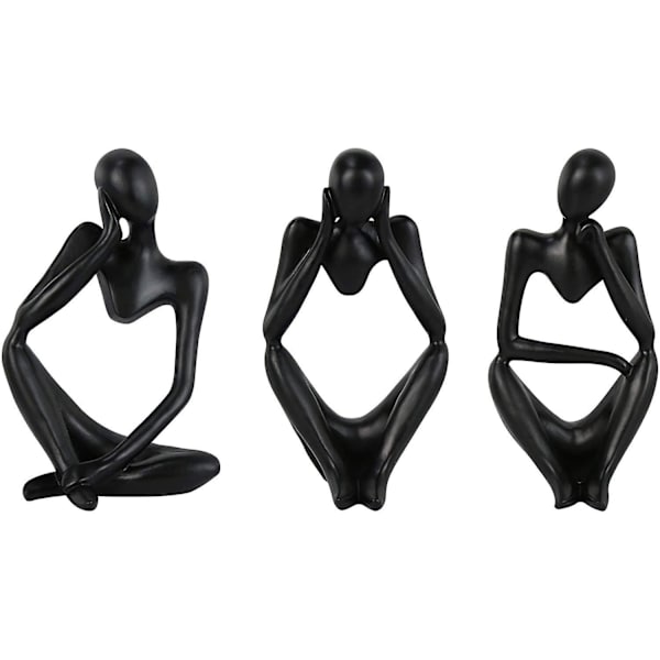 Mini abstrakt figur ornament (sort Zuosi),