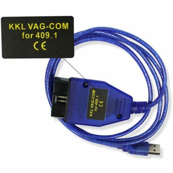 Bildiagnoseværktøj, scanner til Audi A2 A3 A4 A6 A8 Q7 Tt S3 S2 80 409 100, Obd2 Vag409.1, USB-kabel 200