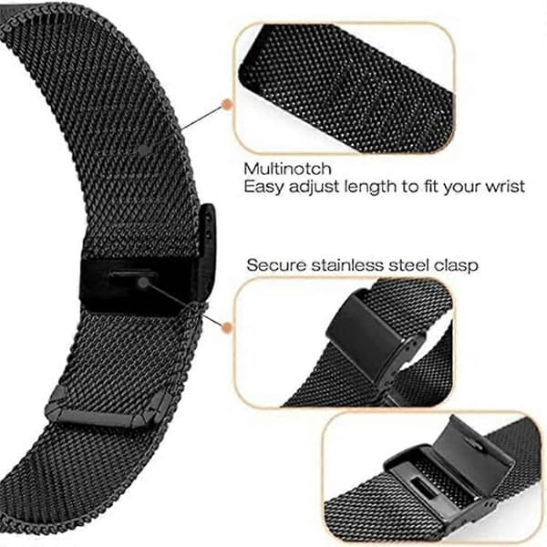 Til Garmin Venu X1 urrem Milanese rustfrit stålbånd med spænde - sølv Multicolor Silver