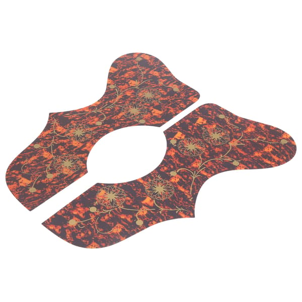 2 st Gitarr Skydd Anti-Rep Plektrumskydd Stränginstrument Plastskyddsplatta Brun