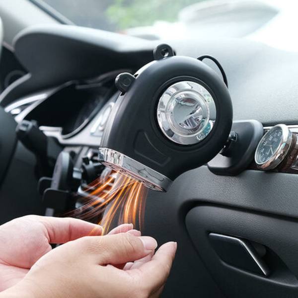 12V/120W automatiske forrudedefrostere, bærbar bilvarmer, til bilforrude, Quickly Defroster, 2 i 1, sort