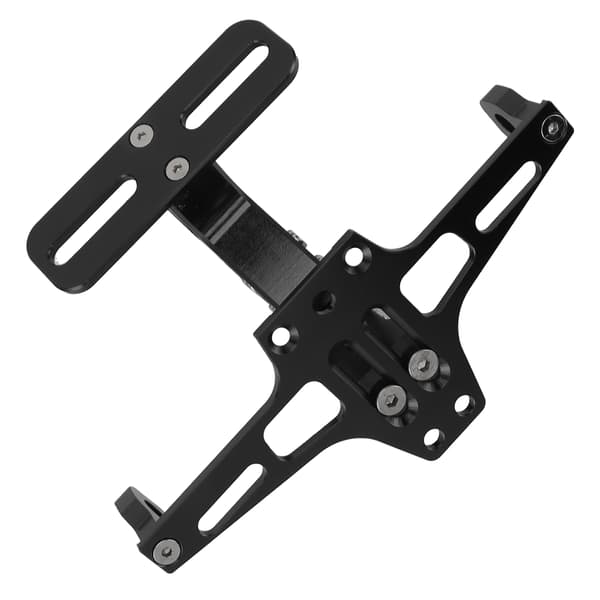 Universal Motorcykel Nummerpladeholder CNC Aluminium Legering Justerbar Sort