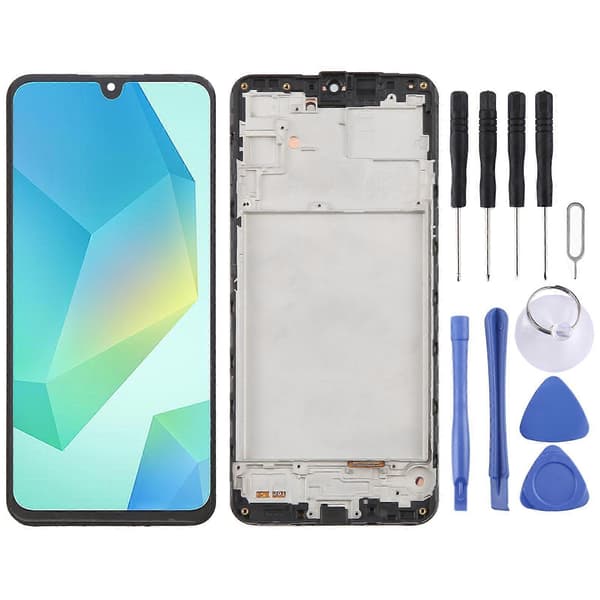 För Galaxy A16 SM-A165F KOMPATIBEL LCD-skärm Digitizer Komplett Enhet med Ram Not Specified