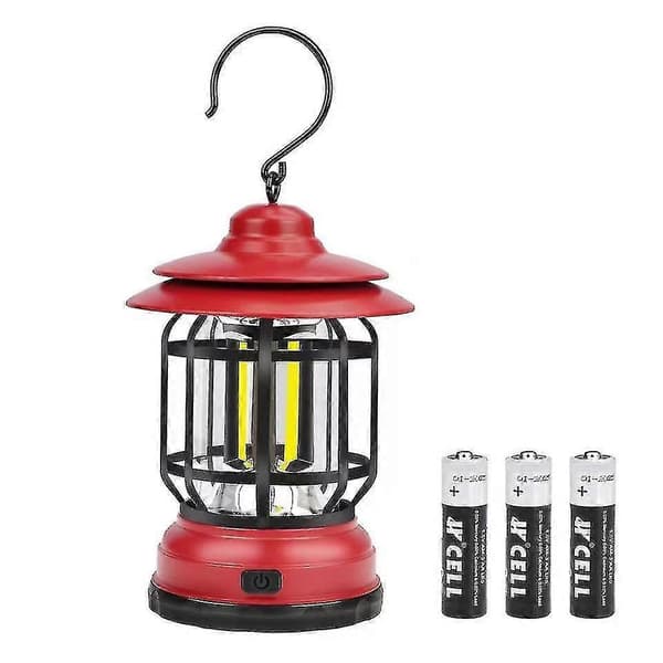 Bærbare Retro Campinglamper Udendørs Professionelle Teltlamper -JA red battery