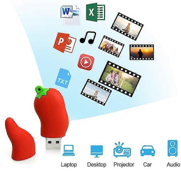 Het pepparformad 16GB USB-minne (röd) Red