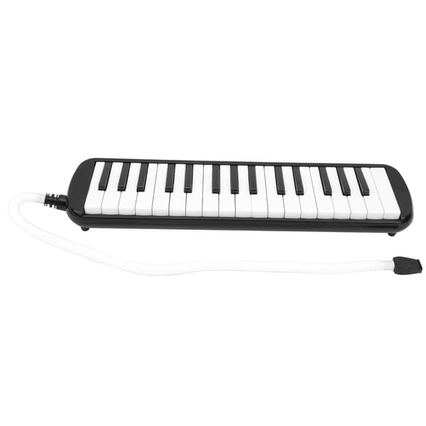 IRIN Melodica 32 tangenter blæseinstrument velegnet til begyndere med taske (sort)