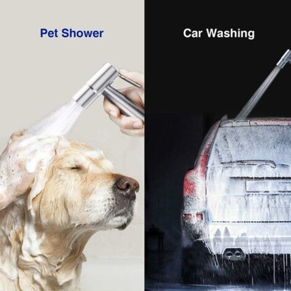 Bidee-käsisuihku, Matkailuautosuihku, WC:n uimuriventtiili kylpyhuoneeseen, Henkilökohtainen hygienia, WC:n puhdistus, Koirasuihku Silv