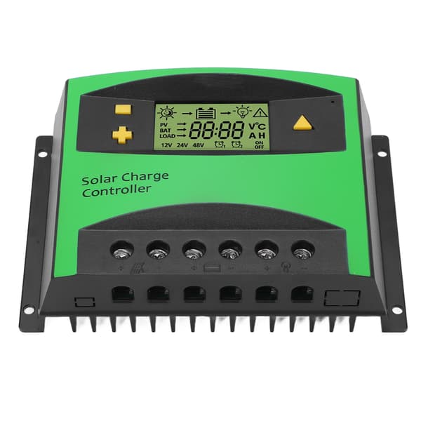 60A PWM Solarladdningsregulator LCD-display 12V 24V för RV Hem