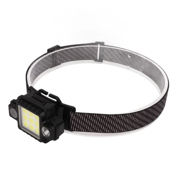 USB Magnetisk LED Hodelykt Ultralett COB Multifunksjon ABS Hodelykt med Rød Blå Lysmodus for Utendørs Natt