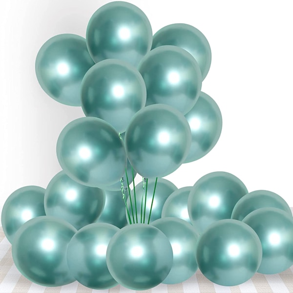 Guldlatexballonger, set, födelsedagsfestdekoration latexballonger—17Grön,