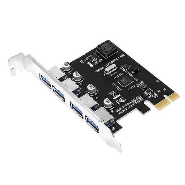 SSU 4-portars USB 3.0 PCI-E expansionskort PCI Express PCIe USB 3.0 HUB-adapter 4-portars USB3.0-kontroller USB3.0 PCIe