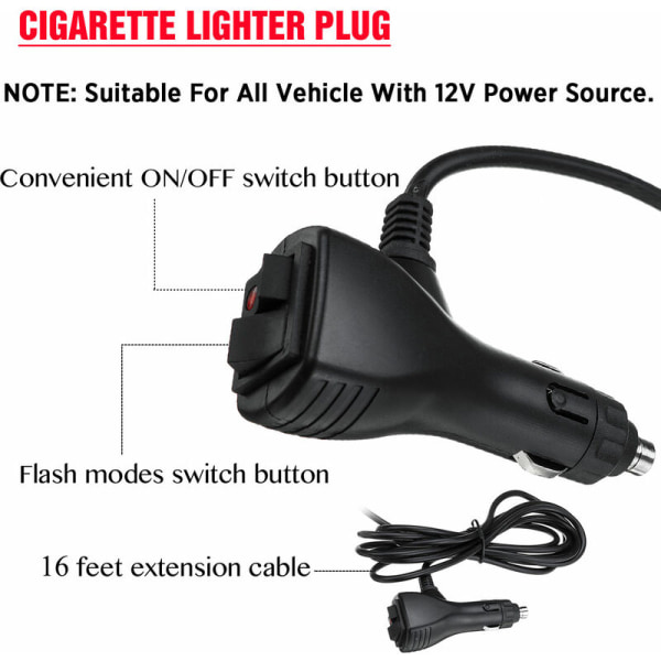 38 LED-bil nödvarning stroboskop ljusstav för lastbilssläp, räddningsfordon, etc.