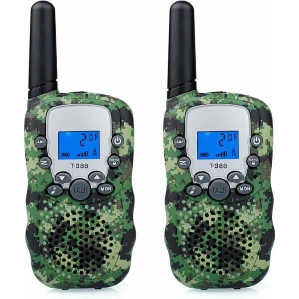 Camouflage Walkie Talkie - Lang rækkevidde 3 km, 2 stk—ht