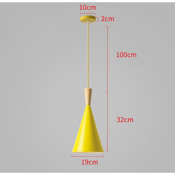 Enkellampa Taklampa för kök Vardagsrum Sovrum Heminredning (Gul)