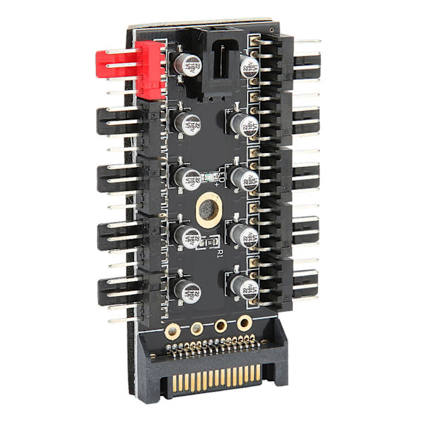 PC Kabinet Blæser Hub Computer Temperaturregulator 4pin CPU Køle Hub til Computer Kabinet Med PWM Kabel SATA Interface